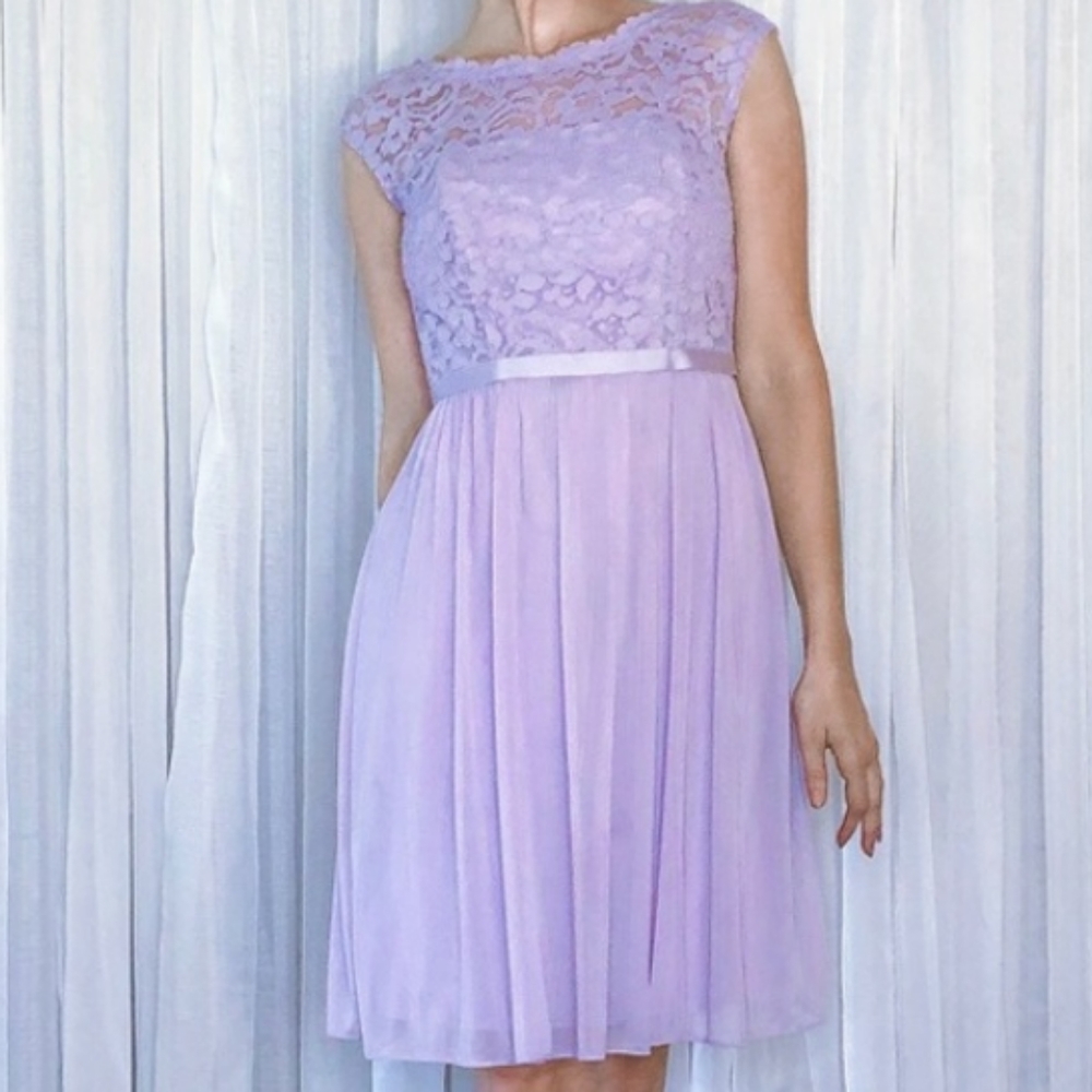 David's Bridal Iris/Purple Bridesmaid Dress